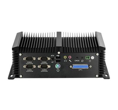 China Industrial * LAN Gigabit Industrial Control Embedded Fanless Mini Industrial Computer J1900 Quad Core 6 COM 6 USB 2 Support 4G WIFI Used Pc for sale