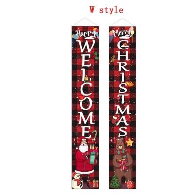 China Durable Promotional Item Customized Celebration Party Supplies New Year Banner Christmas Door Signs Banners for sale