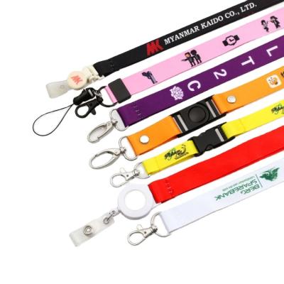 China Durable Hot Stamping Lanyard Manufacturer Free Sample Promotional Promotional Cheap Custom Printed Polyester Neck Lanyard for sale