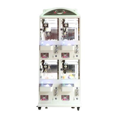 China Metal+ Mini Crane Claw Machine For 4 Player Tempered Glass HIFUN Shopping Mall Gift Vending Machine for sale