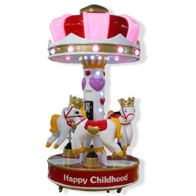 China FRP+Metal Happy Childhood Crown Rainbow Carousel Amusement Park Ride Child Carousel For Sale for sale