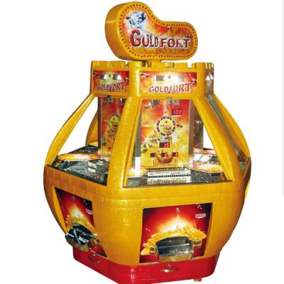 China Metal+Plastic Coin Operated Banknote Box Redemption Game Machine Quarter Pusher Golden Coin Pusher Machine For Sale for sale