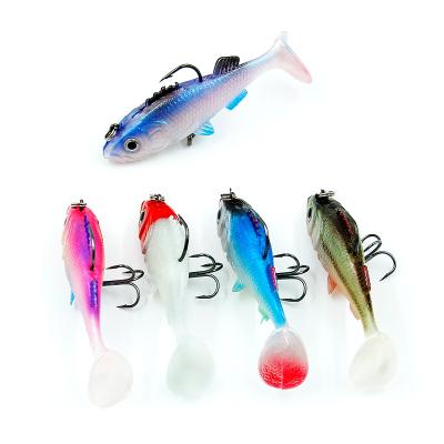 China PVC+Lead 14.7g 8cm 5Pcs/Box Fishing Soft Lead Lure Set Soft Lead Fish Build Soft Lead Lead Lure Fishing Tackle Lure for sale