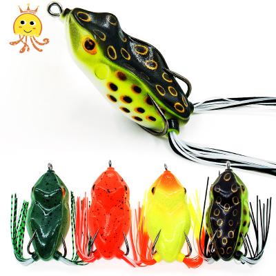 China 5Pcs/box 14g 65mm Silica Gel Frog Topwater Lure Fishing Frog Lure Fishing Lure Jumping Floating Frog for sale