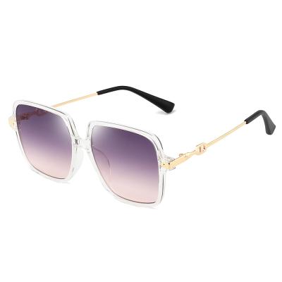 China Fashion Sunglasses 2021 Wholesale Fashion Square Sunglasses Women Big Frame Gradient Oversized Cheap Custom Made Trendy Hot Glass for sale