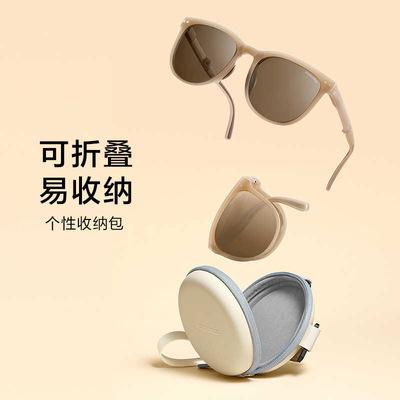 China Fashion Sunglasses Folding Foldable Sunglasses With Case Classic Square Frame Fashion Unisex Sun Glasses For Men for sale