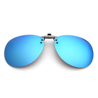 China Fashion Sunglasses Vogue Flip-Up Pilot Sun Lenses UV400 TAC Optical Frame Mirroied Clip On Lenses Polarized Unisex Sunglasses Glass for sale