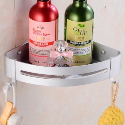 China Wall Mounted Type Shower Caddy Aluminum Corner Bathroom Corner Shelf No Drilling Wall Mounted Organizer Storage Rack for sale