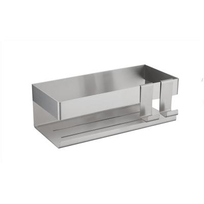 China Wall Mounted Type Direct Selling 304 Stainless Steel Bathroom Shelf Silver Shower Shelf Bathroom Shower Shelf for sale