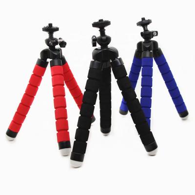 China Wholesale New Mini Sponge PORTABLE Octopus Tripod Flexible Tripod Stand Table Mount for Action Camera and Phone for sale