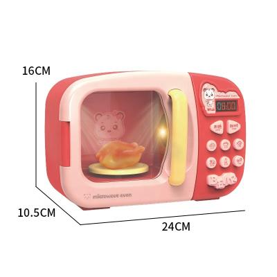 China Multifunctional Funny Color Changing Mini Oven Toy Home Appliances Kitchen Toy Place Toy Microwave Oven for sale