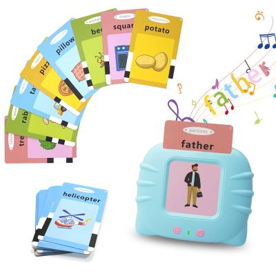 China 2022 Talking Audible English Gifts Educational Kids Toddler Kids Learning Preschool Educational Toys English Voice Learning Card Machine for sale