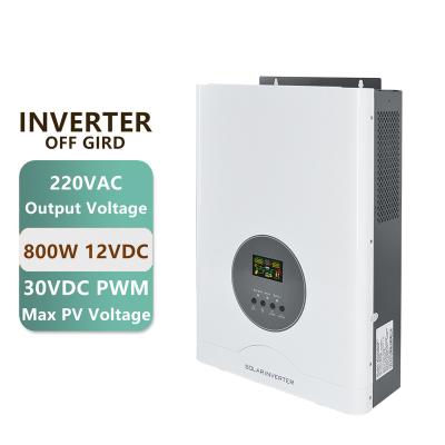 China 325*263*123mm Solar Power Hybrid Inverter 800W 12VDC 1000VA Pure Sine Wave for sale