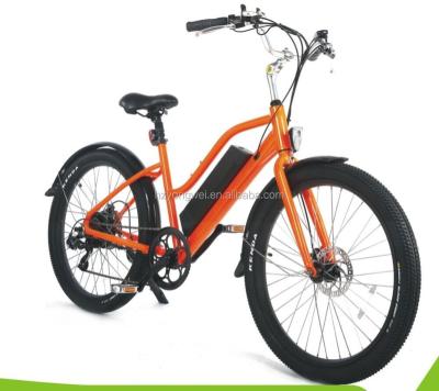 China Aluminum alloy 26 inch 7 speed electric bicycle with hidden 36v lithium ion battery for sale