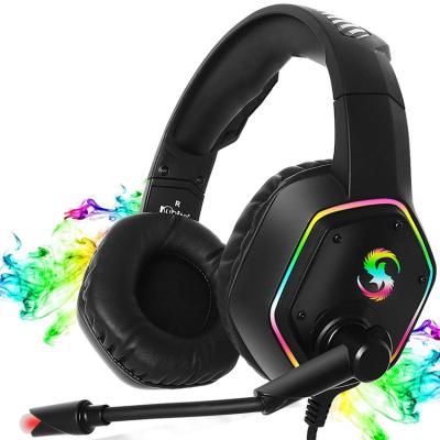 China 2021 head cable headband oem rgb quality gamer phones pc 7.1 audifonosinalambricos 3d gaming headphones headset with mic for sale