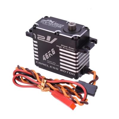 China RC Hobby JX CLS-12V7346 46KG 12V CNC Aluminium Digital Coreless Standard Servo Motor Robot UAV Hobby Education for sale