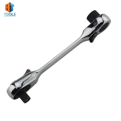 China Carbon Steel Ratchet Handle Wrench, Maserfaliw Rod Screwdriver Bit Tool 1/4inch Mini Double Ended Double Ended Quick Ratchet Wrench, Repair Needed for sale