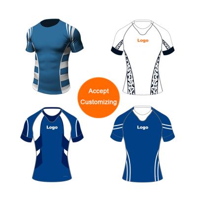 China Custom Made Antibacterial Long Sleeve Short Sleeve Sublimated Shirt Rugby Uniform Singlet Set for sale