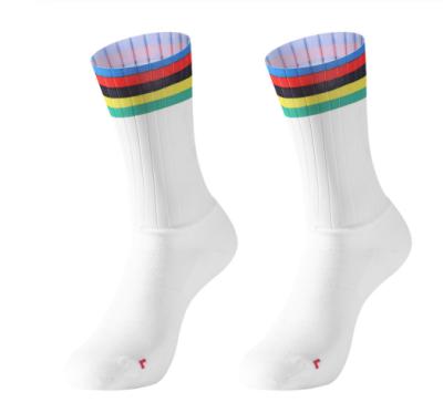 China QUICK DRY Socks Cycling Air Socks Whiteline Custom Anti Slip Summer Silicone Mens Bike Running Sport Bike Socks for sale