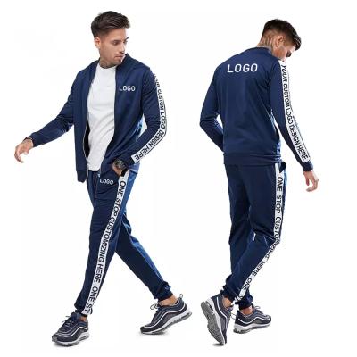 China Anti-Static Gym Joggers Training Slim Fit Men's Jogging Suit Simple Design Your Own Logo Tracksuit for sale