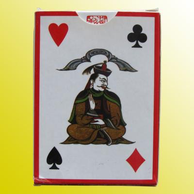 China Paper Mongolian Folk Painting CUSTOMIZED PAPER Playing Cards for sale