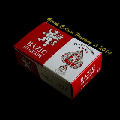 China MADE OF POKER Paper SIZE BAZIC 777 PLAYING CARDS PLAYING CARDS for sale