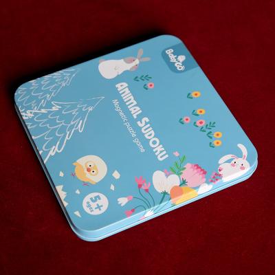 China 350 gsm Art Paper Kids Toys Memory Match Educational Graphic CUSTOMIZE Paper PUZZLE KIDS GAME OEM Art TIN BOX GAME CARDS for sale