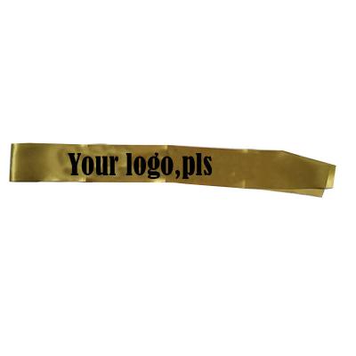 China Gold Customized Satin Sashes For Graduation Wedding Party TS-Sa005 for sale