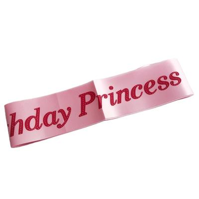 China Wedding Princess Pink Satin Birthday Sash Wholesale for sale