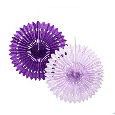 China Europe Christmas Handmade Cut Holes Tissue Paper Fans Paper Decorations for sale