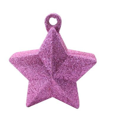 China Promotional Toy Five Star PVC Glitter Balloon Weights Wholesale-Rose Red for sale