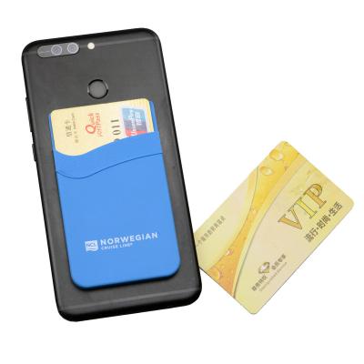 China Custom Logo Silicone Phone Credit Card Holder Wallet Holder for sale