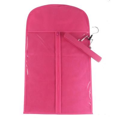 China Recyclable Custom Printed Non Woven Logo Human Hair Extensions Packaging PVC Wig Hanger Bags for sale