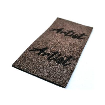 China Sustainable Denim Design Customized Labels Custom Embossed Suede Logo Leather Label for sale