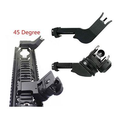 China Aluminum Alloy Front And Rear Offset Transition BUIS 45 Degree Iron Sight Quick Relief Set for sale