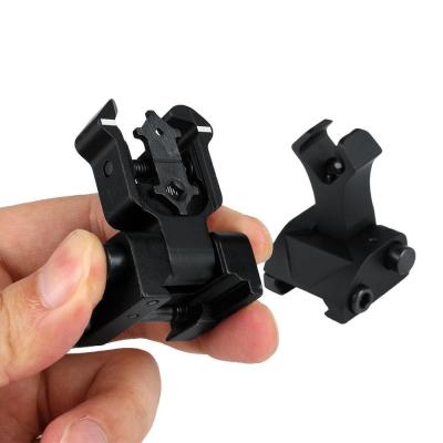 China Quick Release One Piece Tactical Migration Folding Mechanical Sights Flip Front And Iron Rear Sight Set Hunting Accessories for sale