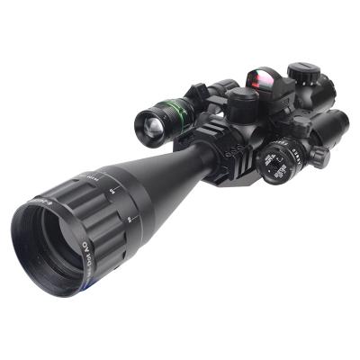 China Aluminum Alloy 6-24X50 Aoeg Dot Holographic Green Laser Tactical Combination Rifle Scope Red Crossbow Hunting for sale