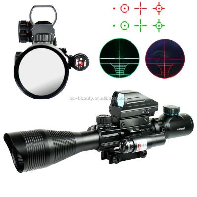 China 4-12X50EG. Tactical Rifle Scope with 4 Reticles Holographic Sight and Red Laser Combo Sight Device Airsoft Hunting CS1-118 for sale