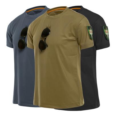 China Men's Tactical T-Shirts Outdoor Sport Tee Shirts Outdoor Sport Short Sleeve Rise Military Rise Solid Breathable Men's Special Loose Cotton Army Quick Dry Solid Breathable for sale