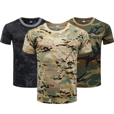 China Viable Camouflage Shirt Tactical Shorts Sheath Men's Combat Quick Dry T-shirt Military Army T Shirt Camouflage Outdoor Rise Hunting Shirts for sale