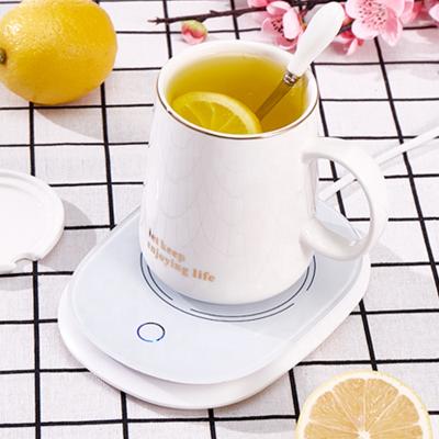 China Factory direct supply viable drinkware smart desk 55 degree heating hot cup modern ceramic mug for sale