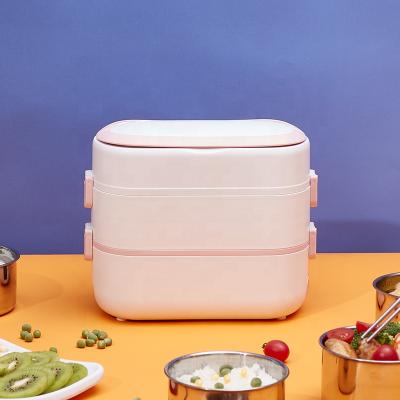 China China Wholesale Portable Easy Carrying Heated Electric 1L/2L Lunch Box Sustainable for sale