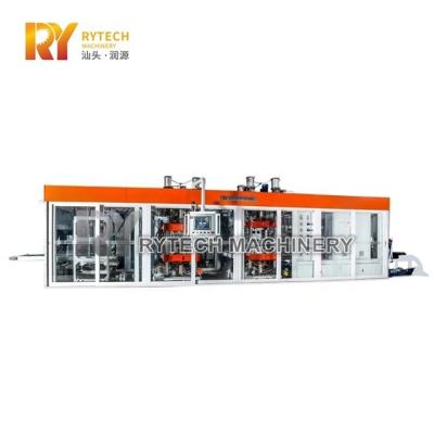 China Factory Four Stations Automatic Three Step Thermoforming Machine Forming Cup Stacking Online for sale