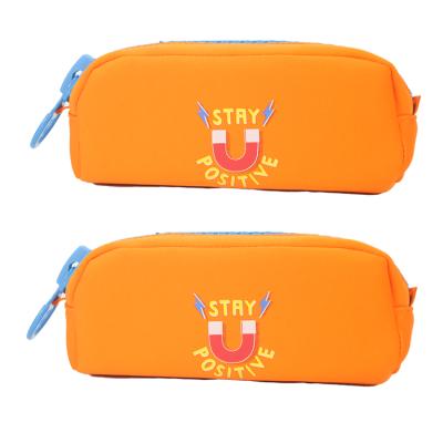 China Schools & Hot Selling Offices Neoprene Pencil Bag With Love Print And Zipper for sale