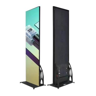 China Indoor P1.86 Indoor full color Floor Standing Advertising Mirror Poster Led Screen Led Display Poster Screen for sale