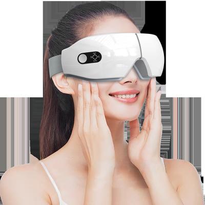 China New Convenient Wrinkle Remover Hot Compress Smart Music Vibration Eye Massager, Led Display Dual Airbag Massager for sale