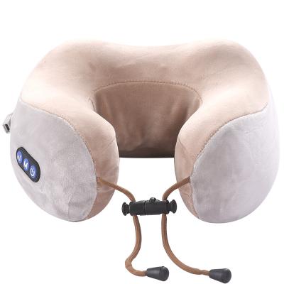 China electric neck u shaped pactory price with vibrator heat neck massage pillow for sale