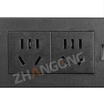 China Dual USB Charging Ports Desktop AC 3 Outlet Electric Power Strip , Clamp On Outlet ETL Certified 6 Outlet Electric Surge Power Strip for sale