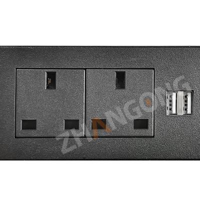 China Dual USB Ports Power Socket Charging UK Standard Sockets With Smart Type 5 Strip Socket Outlet Power Strip 3 USB Power Socket UK Products for sale