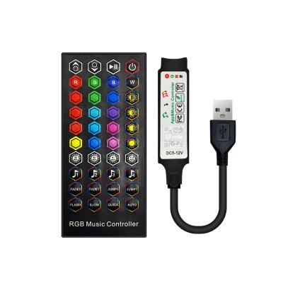 China USB DC6-24V 38 RGB IC LED BT Controller Smart Music Addressable LED Main Controller for sale